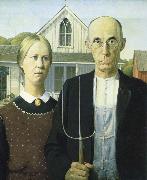 Grant Wood American Gothic china oil painting artist